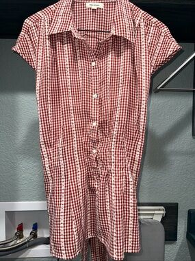 Max Studio Gingham Blouse Sz XL
